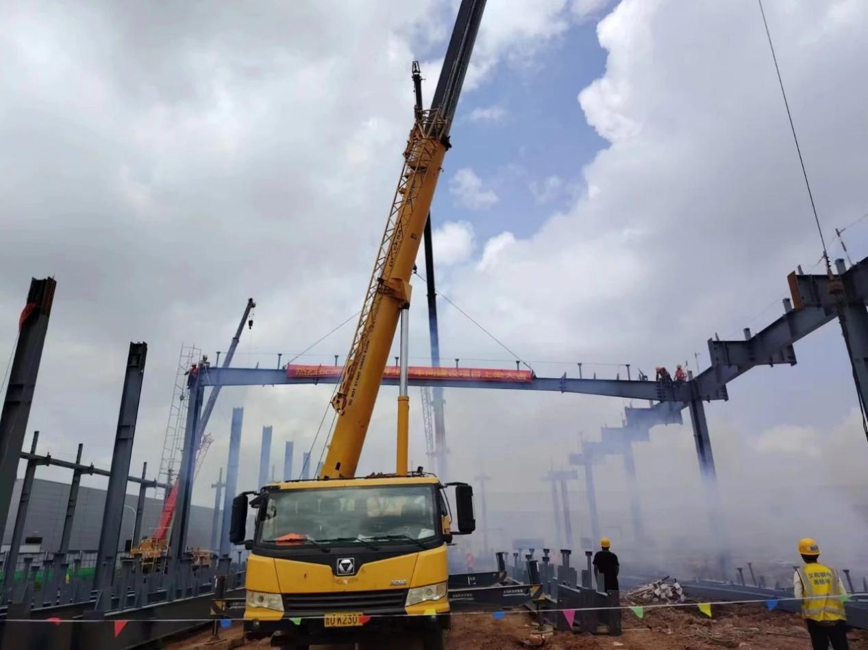 Chery KD Parts Workshop Construction Project na wiązce, Eihe zdał sobie sprawę, że Chery Automobile Qingdao Base Construction Project wygrał ofertę „Trzy kolejne tytuły”.