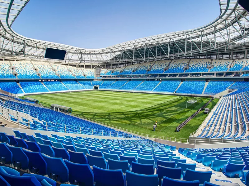 Stadion piłkarski o konstrukcji stalowej